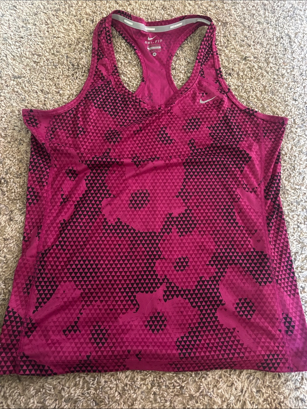 Nike Women's Magenta Floral-Print Dri-FIT Racerback Tank